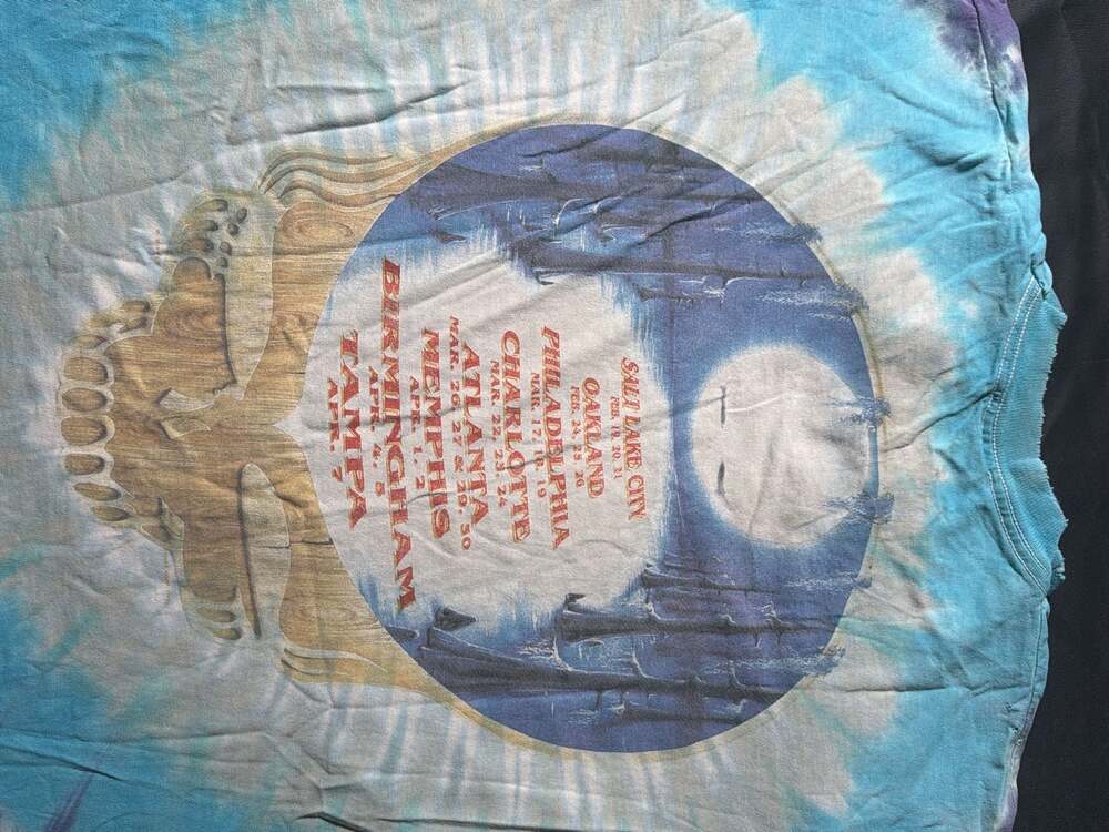 Rare '95 Spring Tour, Greatful Dead, T- Shirt, Grateful Zydeadco, Liquid Blue - Picture 10 of 11
